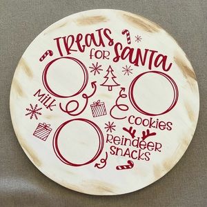 Santa cookie tray